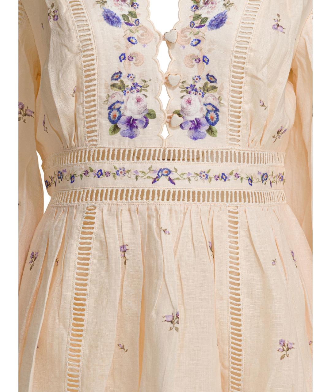 ZIMMERMANN Льняное повседневное платье, фото 3