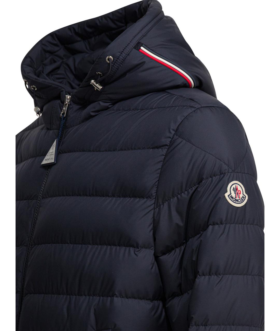 MONCLER Темно-синий полиэстеровый пуховик, фото 4