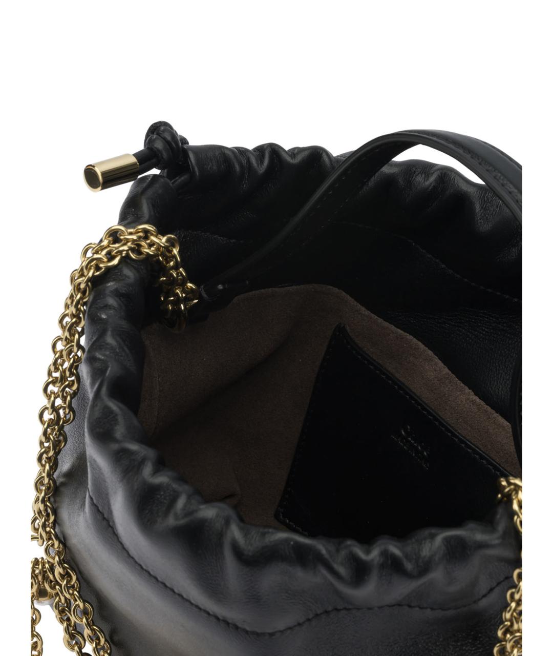 CHLOE Черная кожаная сумка с короткими ручками, фото 5