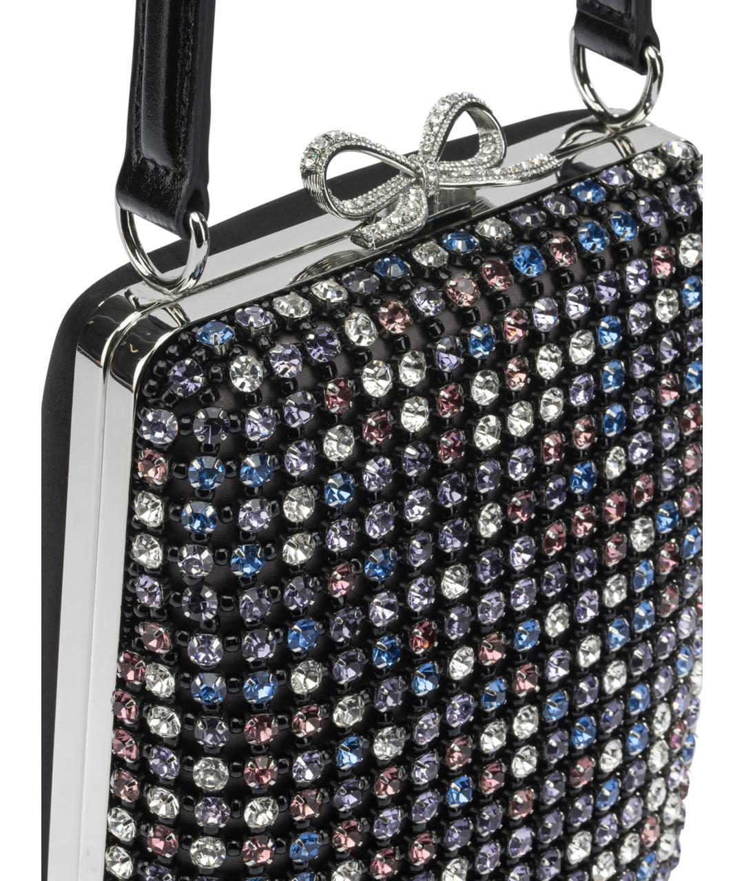 SELF-PORTRAIT Черная синтетическая сумка с короткими ручками, фото 4