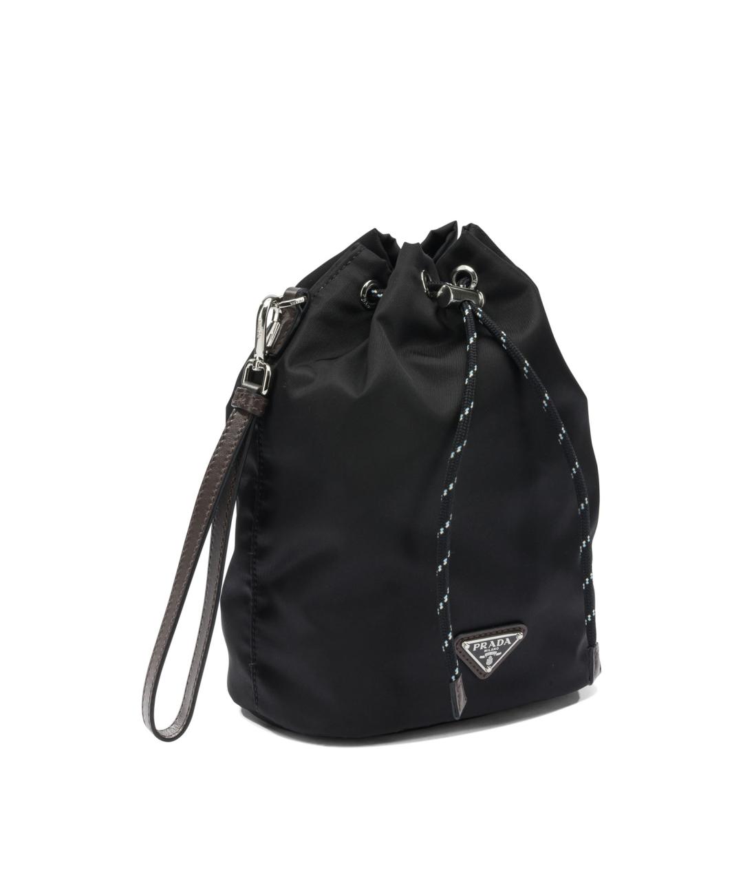 PRADA Черная синтетическая барсетка, фото 2