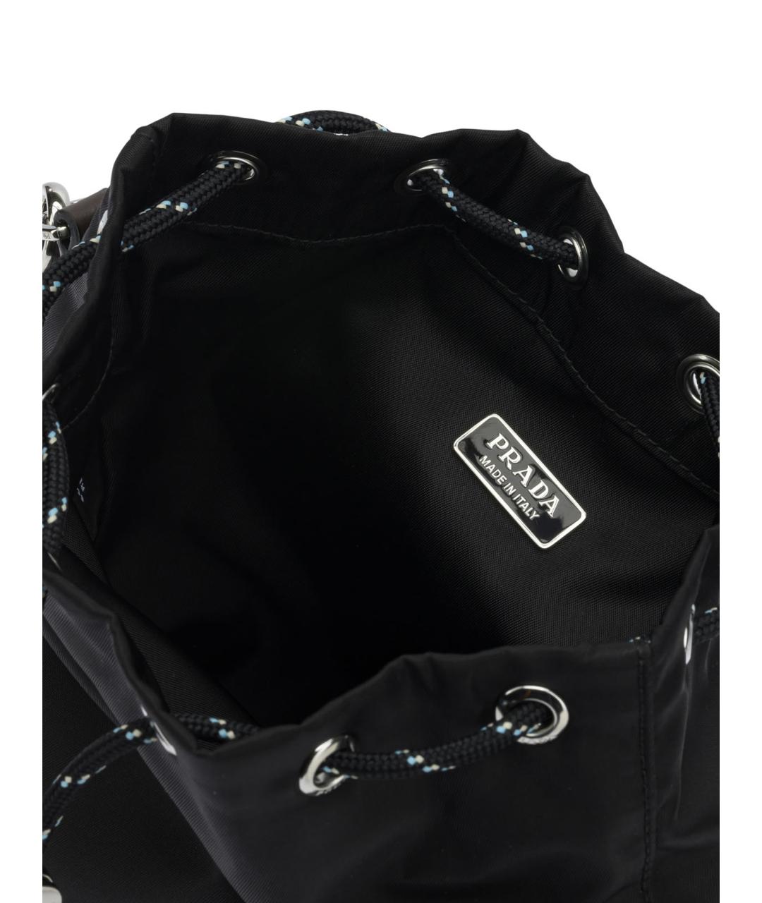 PRADA Черная синтетическая барсетка, фото 5