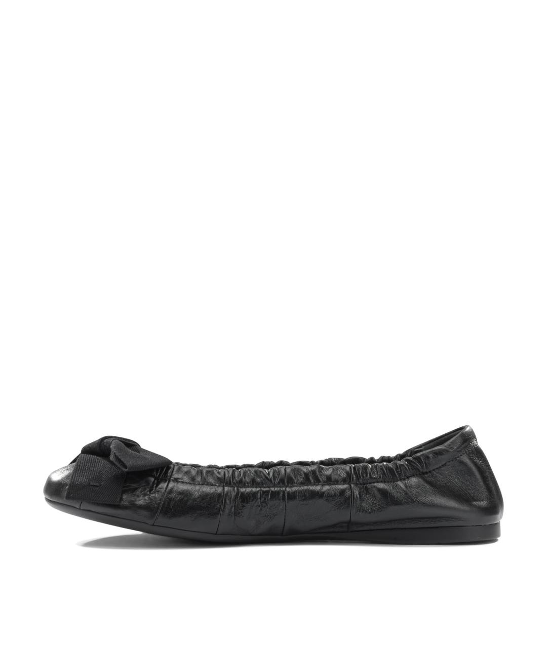 PRADA Черные кожаные балетки, фото 3