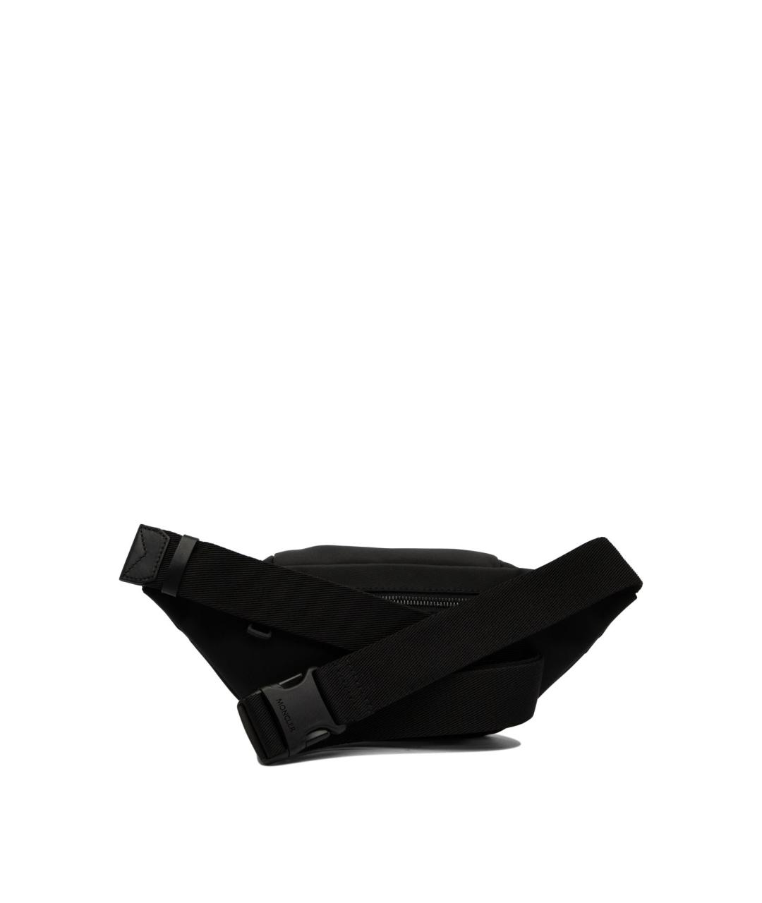 MONCLER Черная синтетическая поясная сумка, фото 3