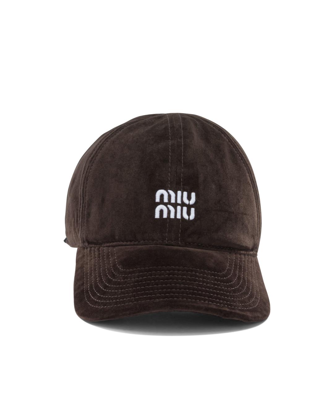 MIU MIU Коричневая кепка, фото 1