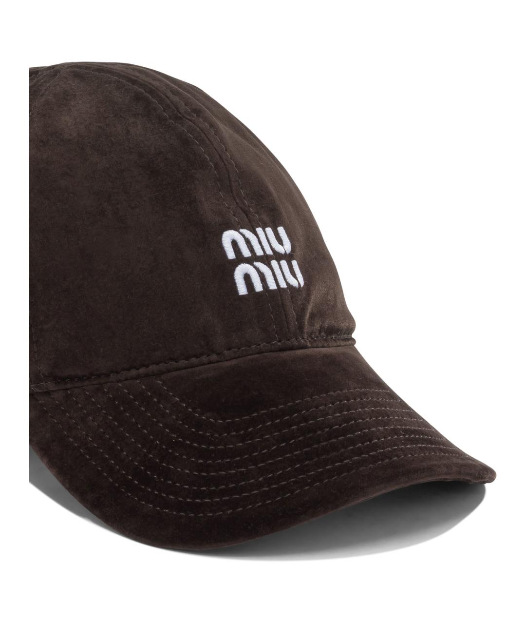 MIU MIU Коричневая кепка, фото 4