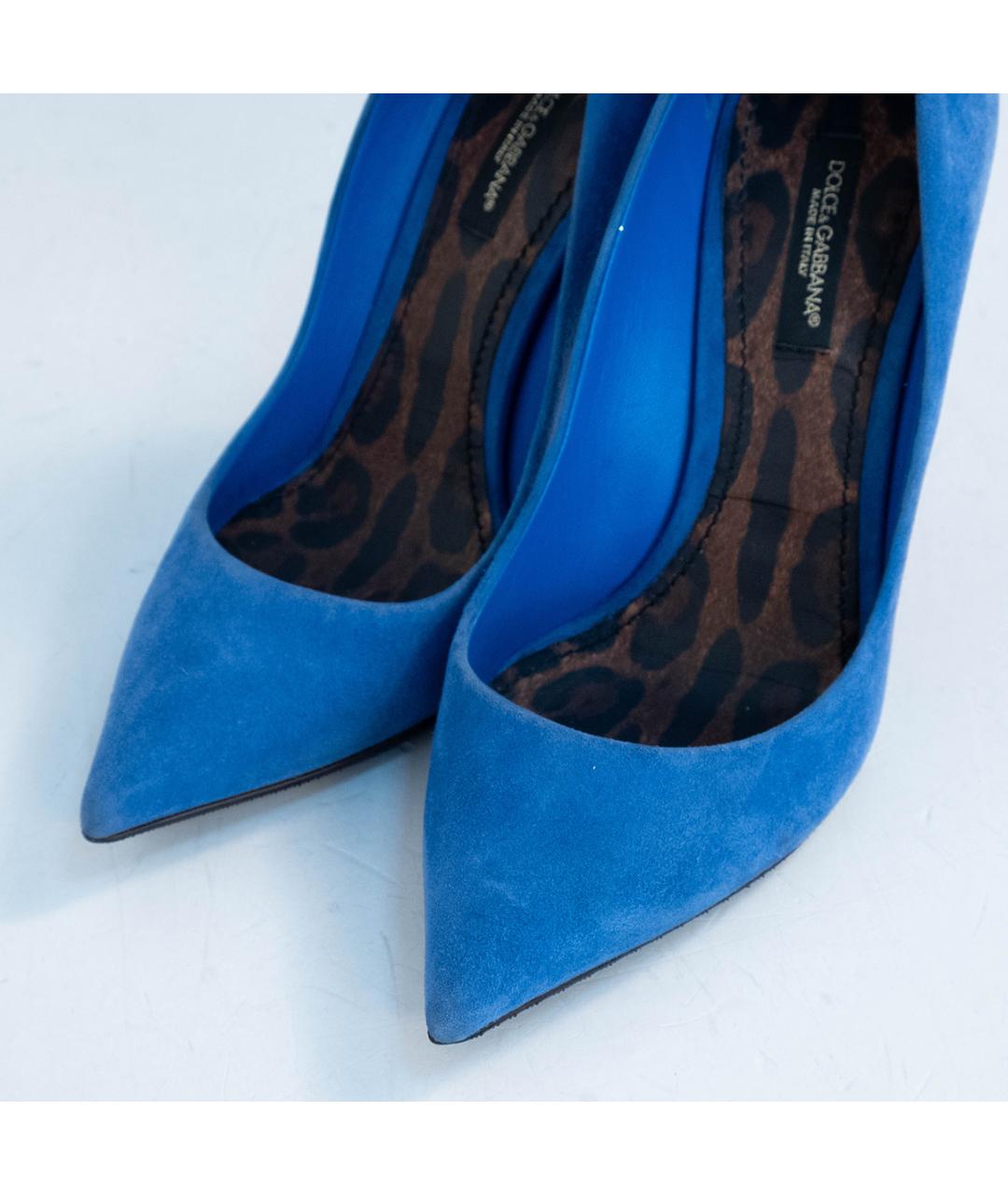 DOLCE&GABBANA Синие замшевые туфли, фото 3
