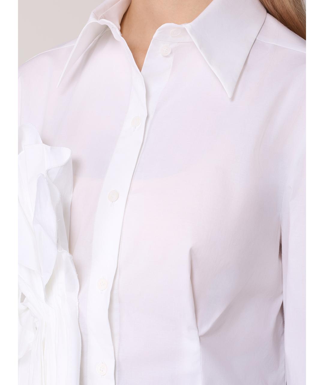ALBERTA FERRETTI Белая хлопковая блузы, фото 4