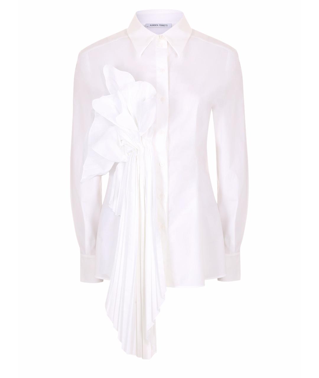 ALBERTA FERRETTI Белая хлопковая блузы, фото 1