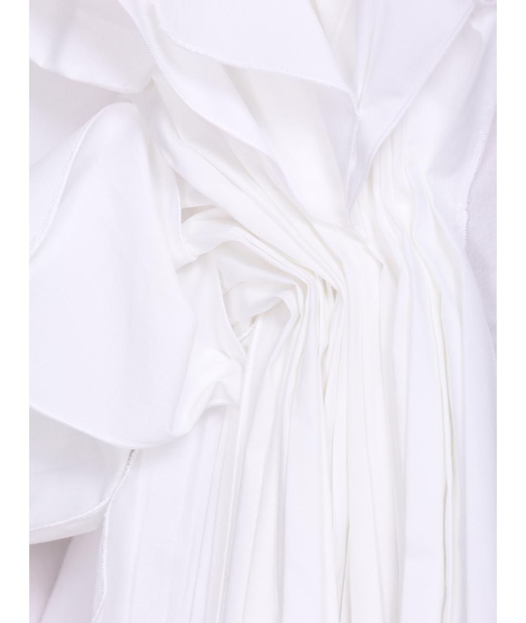 ALBERTA FERRETTI Белая хлопковая блузы, фото 5