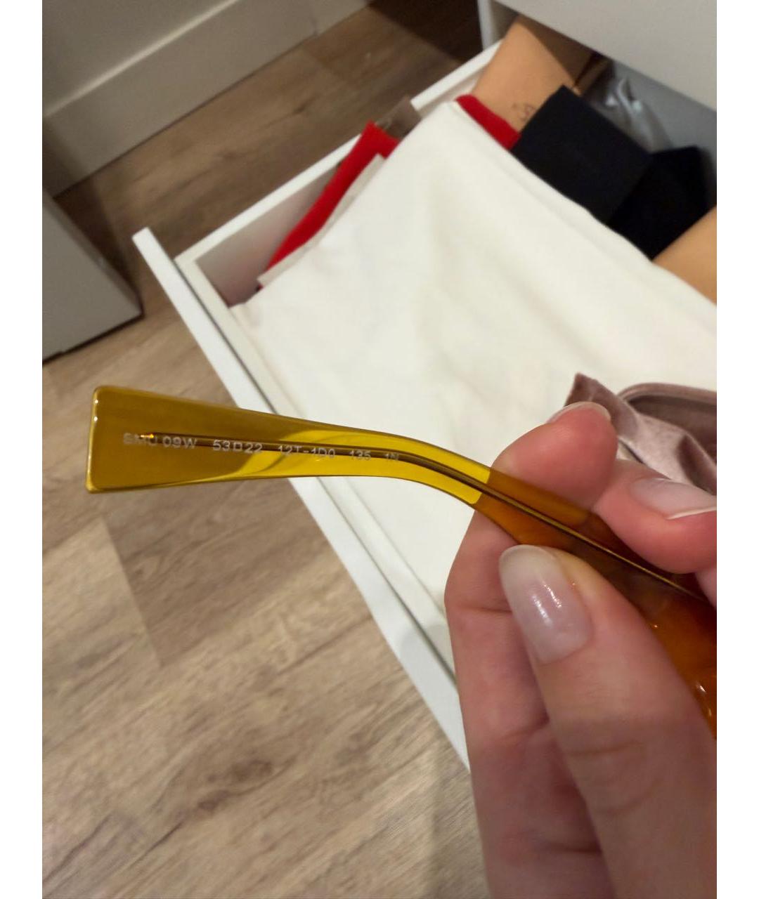 MIU MIU Розовые пластиковые солнцезащитные очки, фото 5