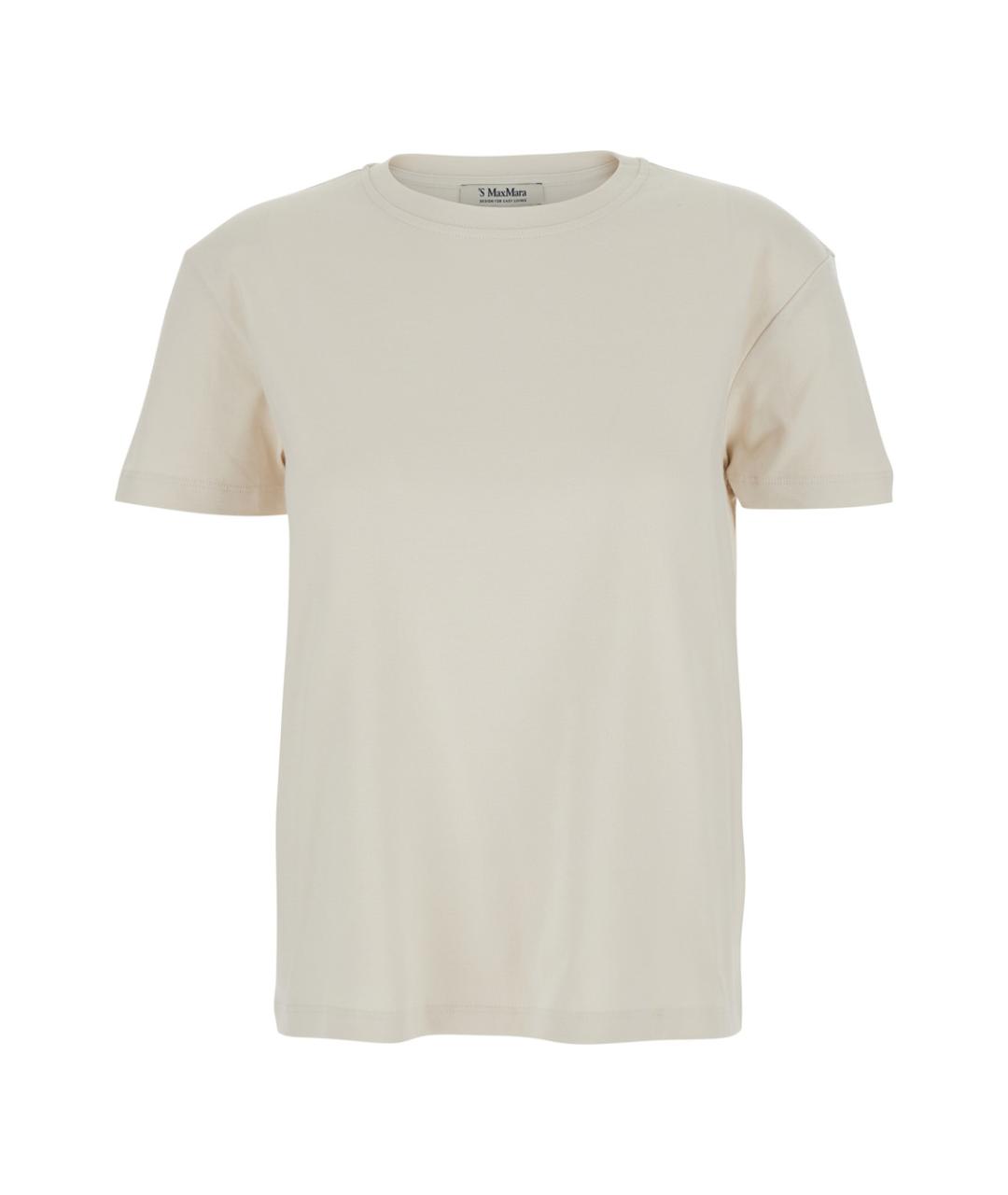 'S MAX MARA Белая хлопковая футболка, фото 1