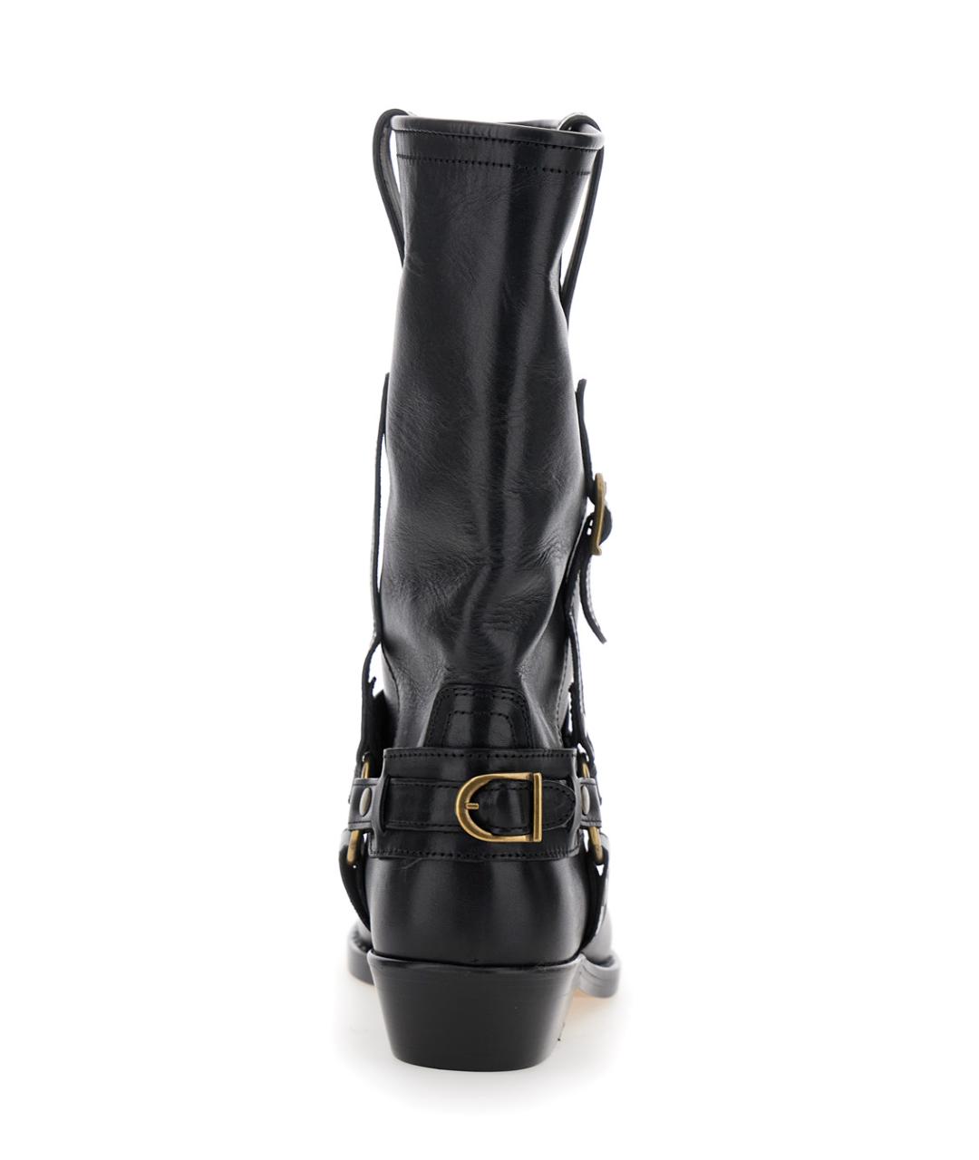 ISABEL MARANT Черные кожаные сапоги, фото 4