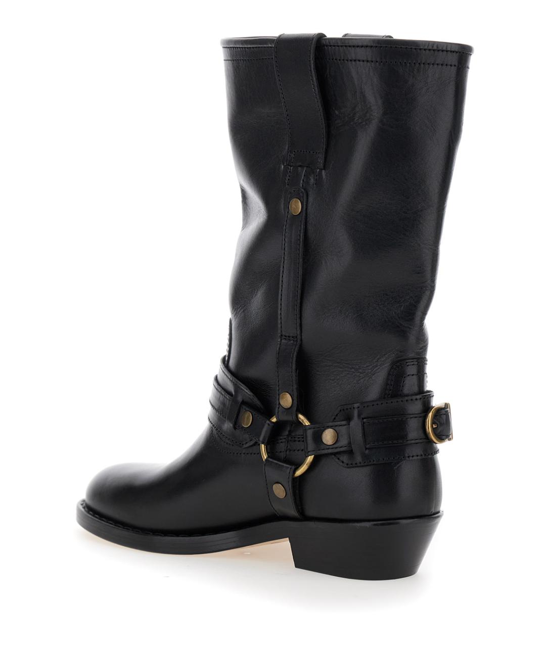 ISABEL MARANT Черные кожаные сапоги, фото 3