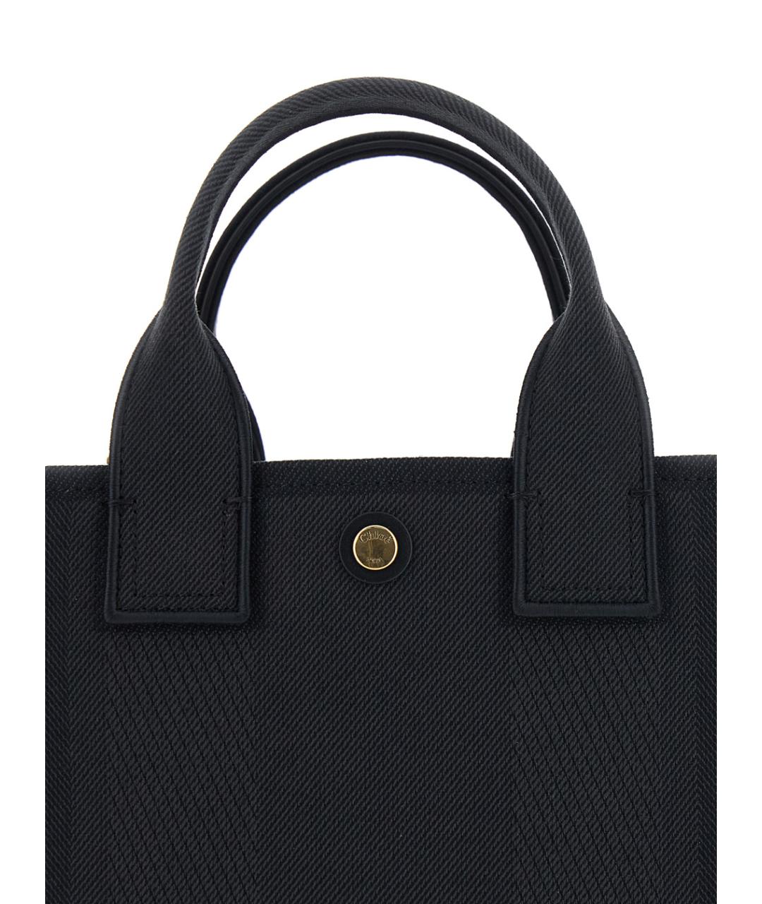 CHLOE Черная хлопковая сумка тоут, фото 3