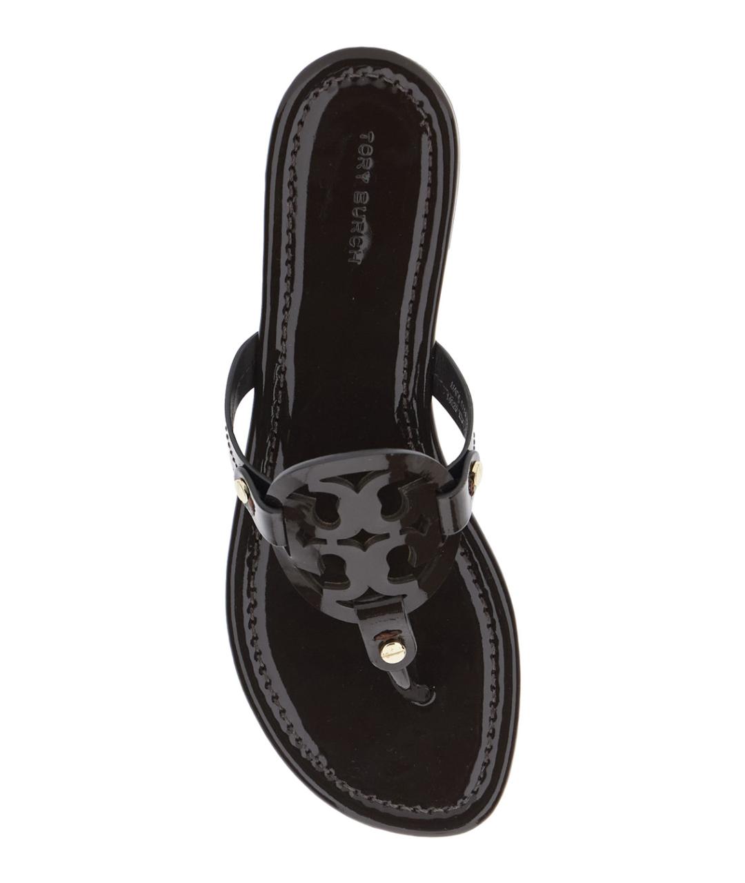 TORY BURCH Коричневые кожаные сандалии, фото 4