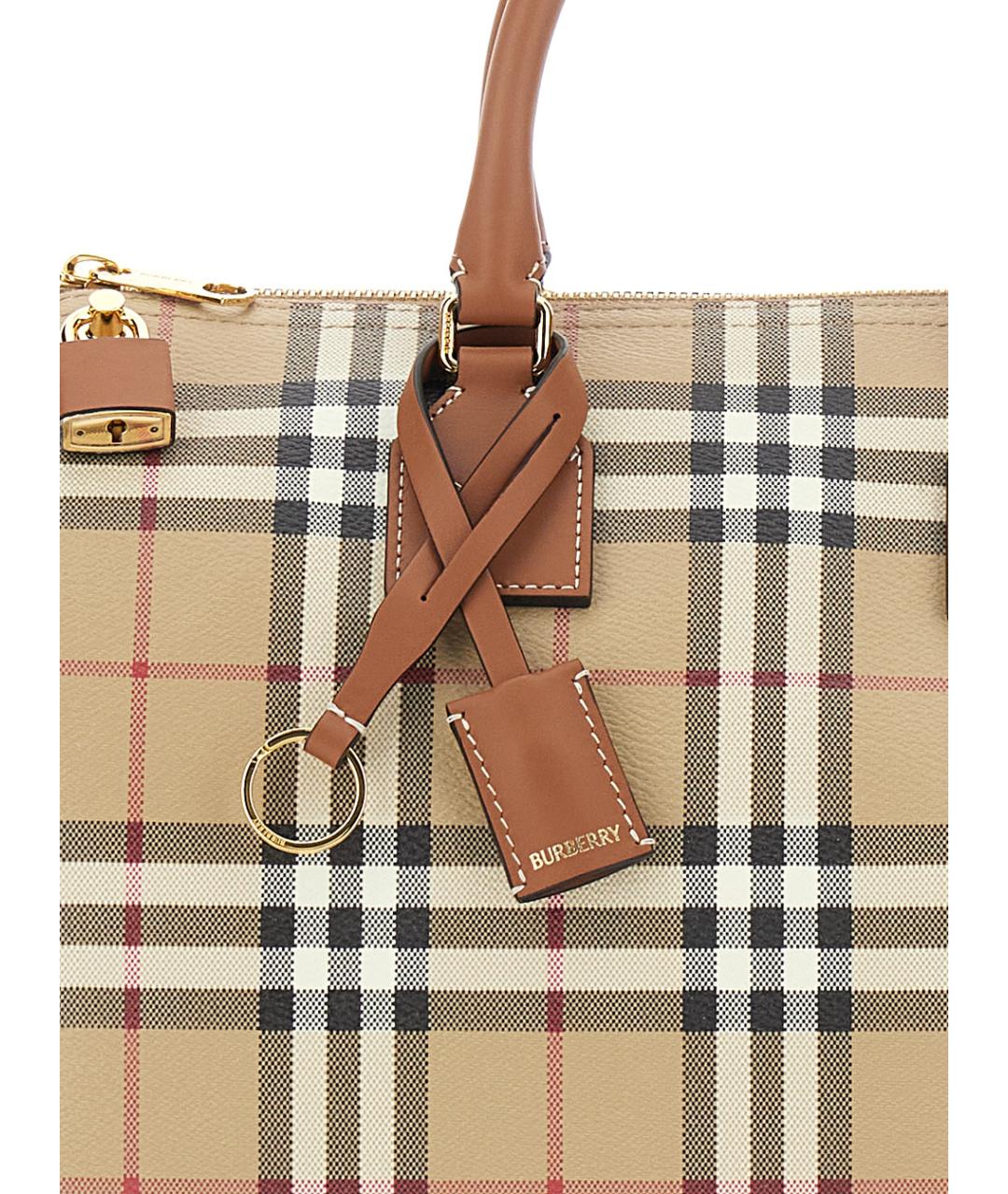 BURBERRY Бежевая сумка с короткими ручками, фото 3