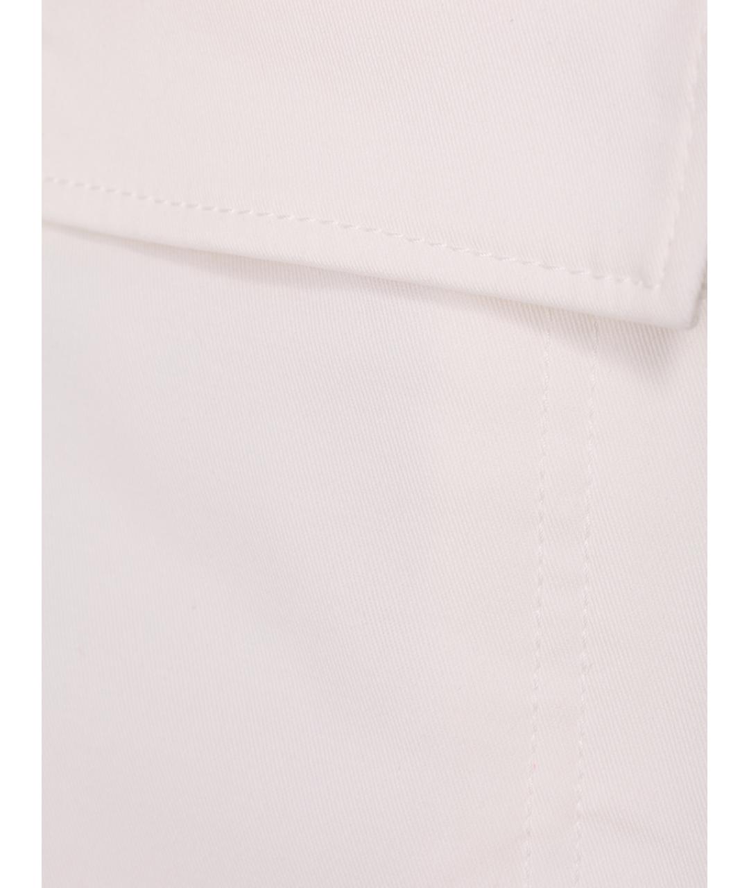 ALBERTA FERRETTI Белые хлопковые брюки широкие, фото 4