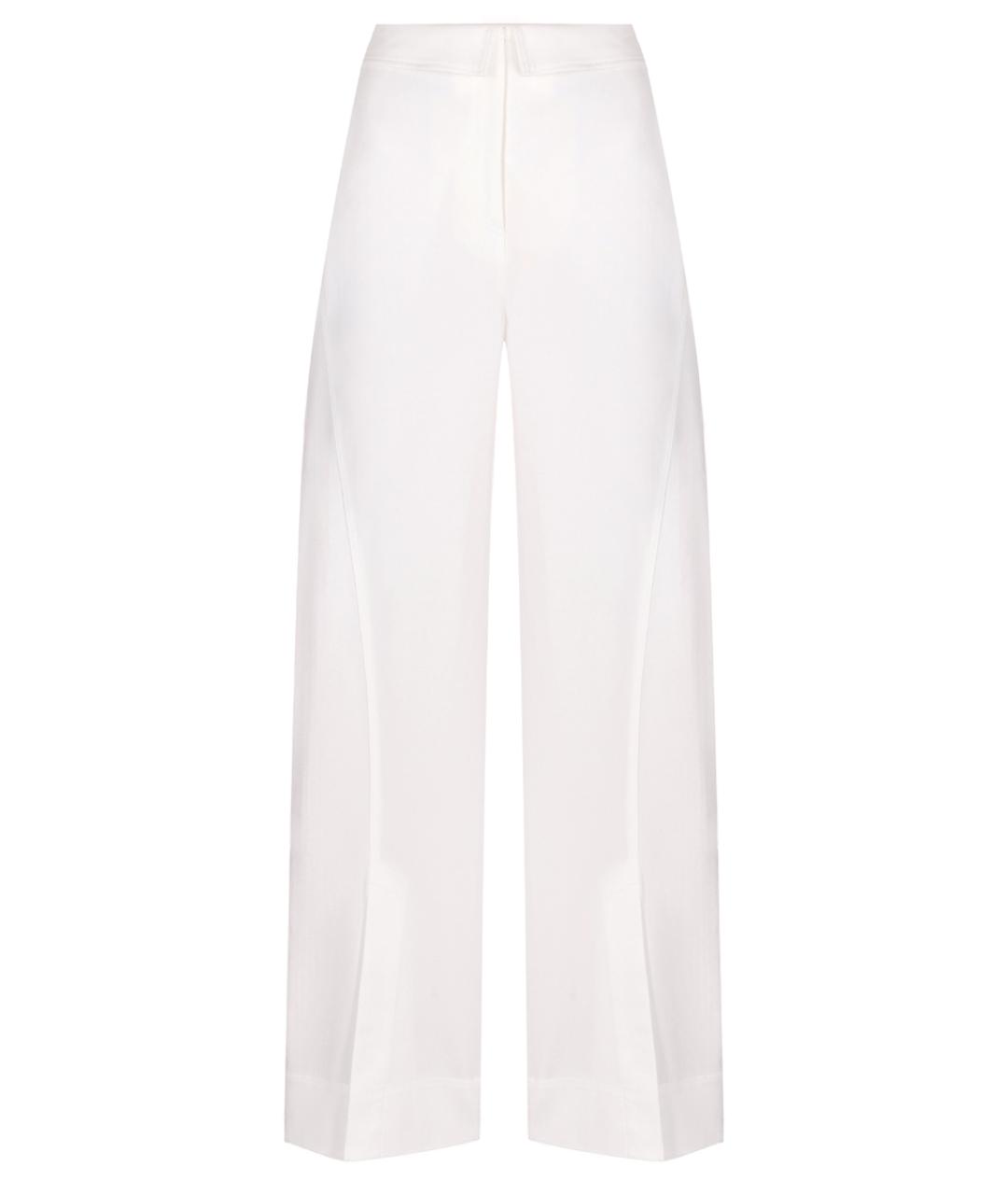 ALBERTA FERRETTI Белые хлопковые брюки широкие, фото 5