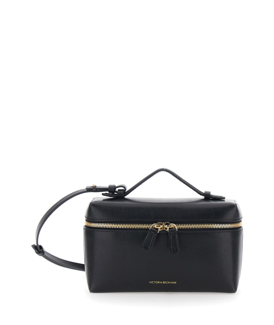 VICTORIA BECKHAM Черная кожаная сумка через плечо, фото 1