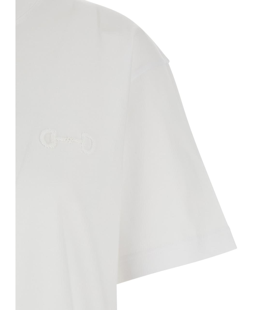 GUCCI Белая хлопковая футболка, фото 3