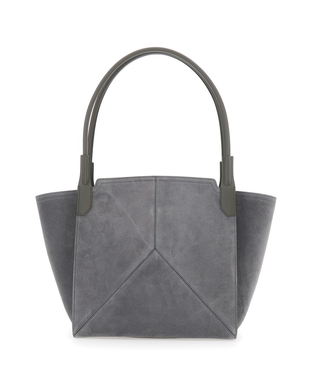 VICTORIA BECKHAM Серая замшевая сумка тоут, фото 2