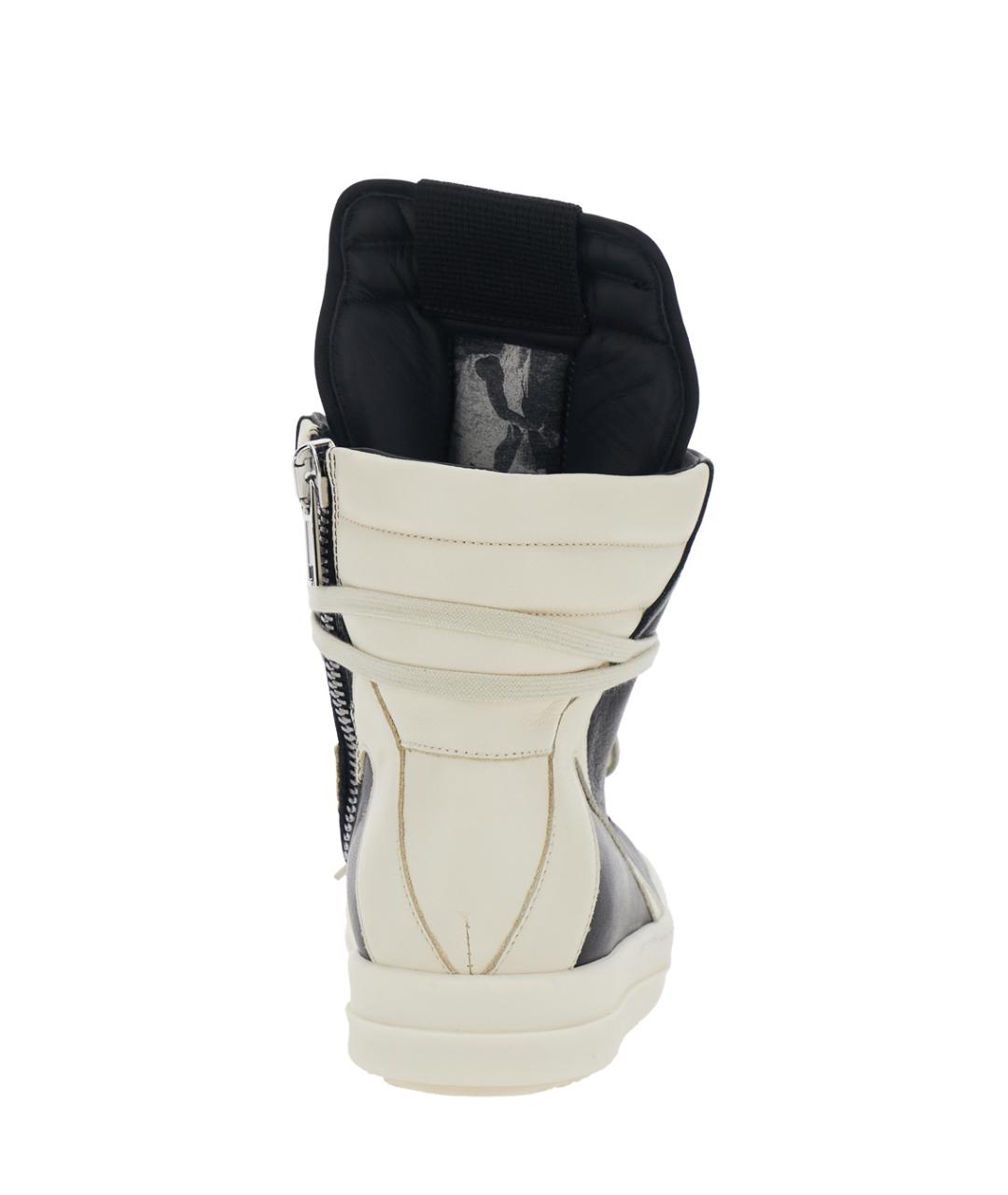 RICK OWENS Черные кожаные кеды, фото 4