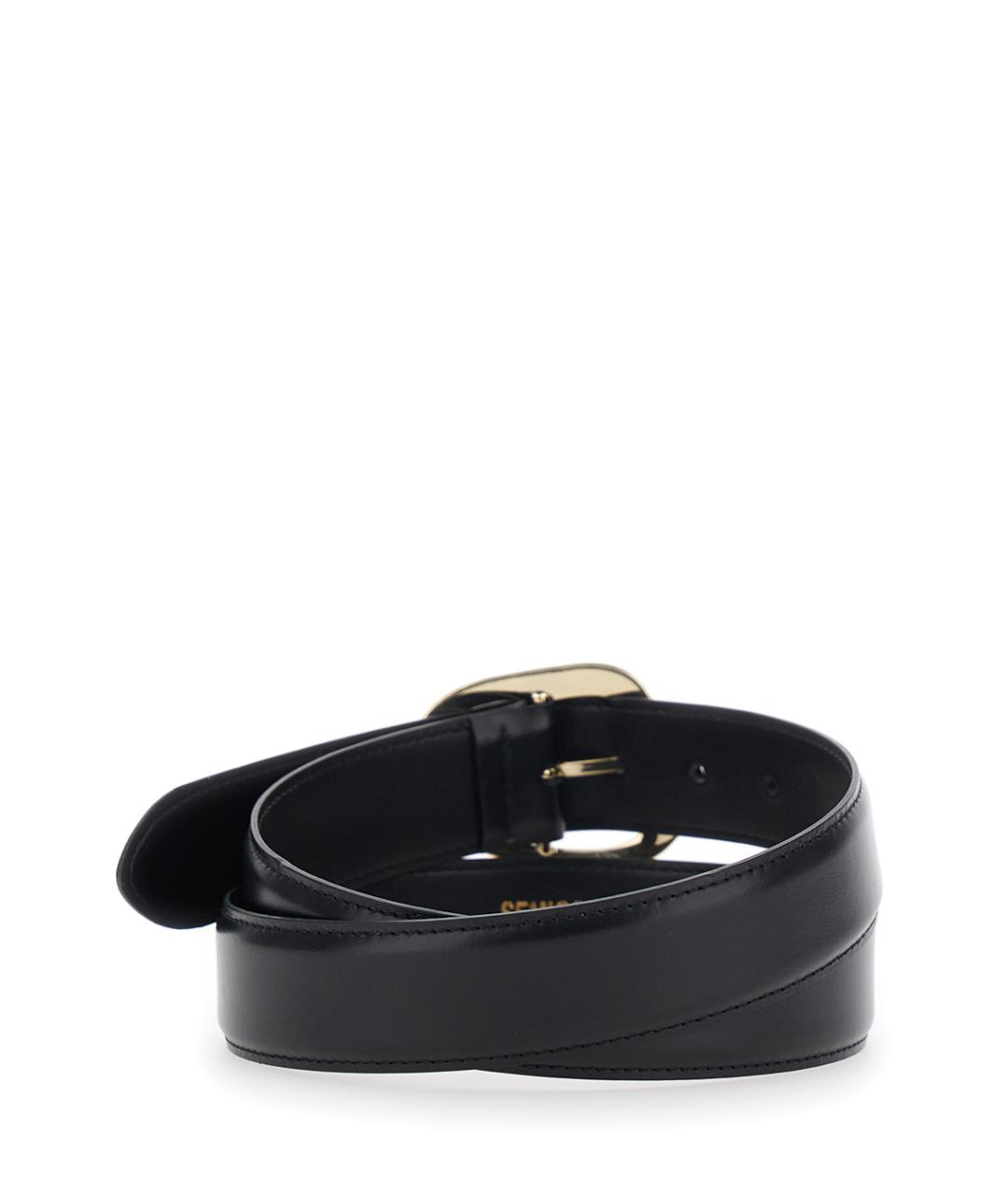 SEMICOUTURE Черный кожаный ремень, фото 2