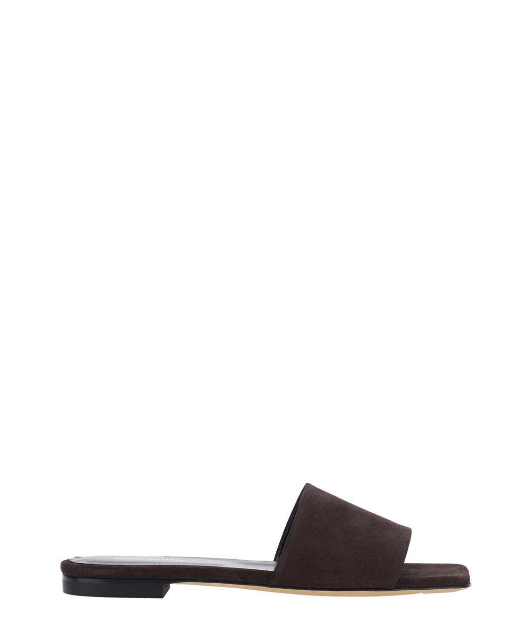 SEMICOUTURE Коричневые замшевые сандалии, фото 1