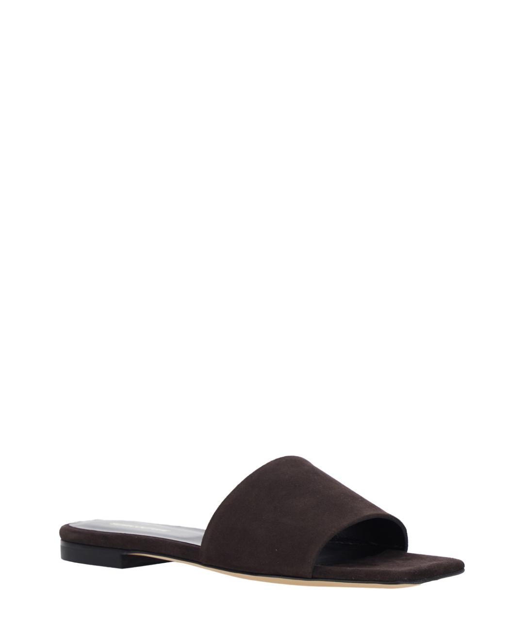 SEMICOUTURE Коричневые замшевые сандалии, фото 2