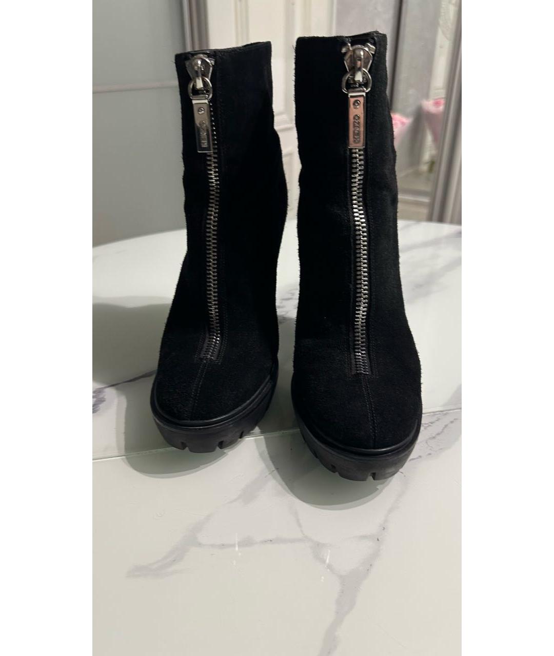 KENZO Черные замшевые ботильоны, фото 2