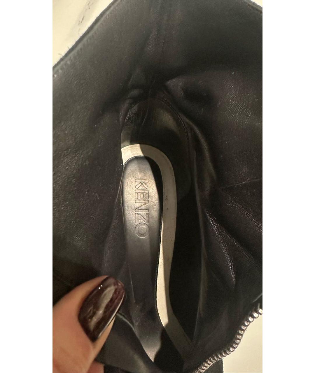 KENZO Черные замшевые ботильоны, фото 3