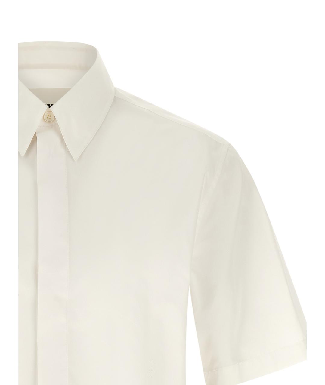 JIL SANDER Белая хлопковая кэжуал рубашка, фото 3