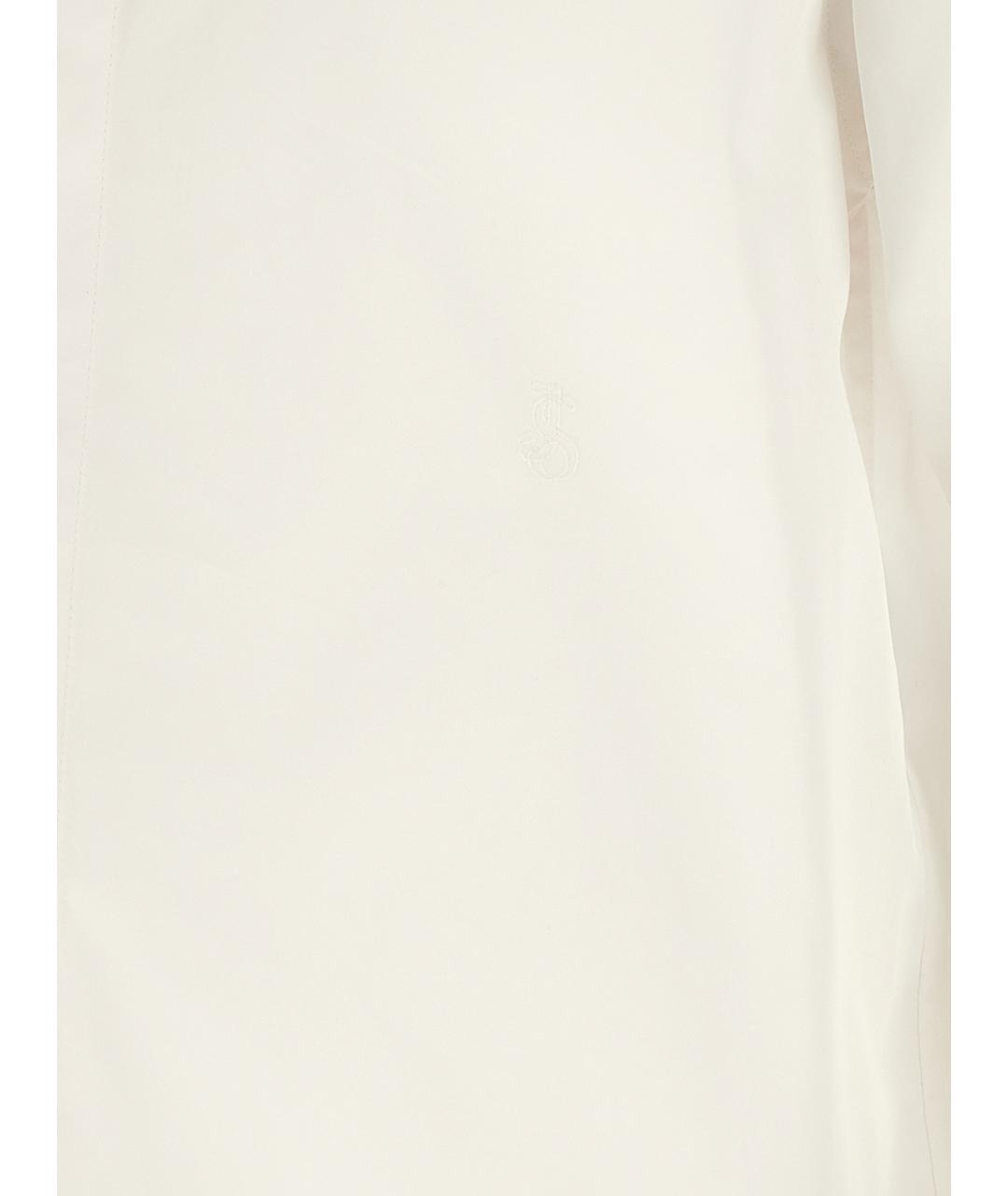 JIL SANDER Белая хлопковая кэжуал рубашка, фото 4