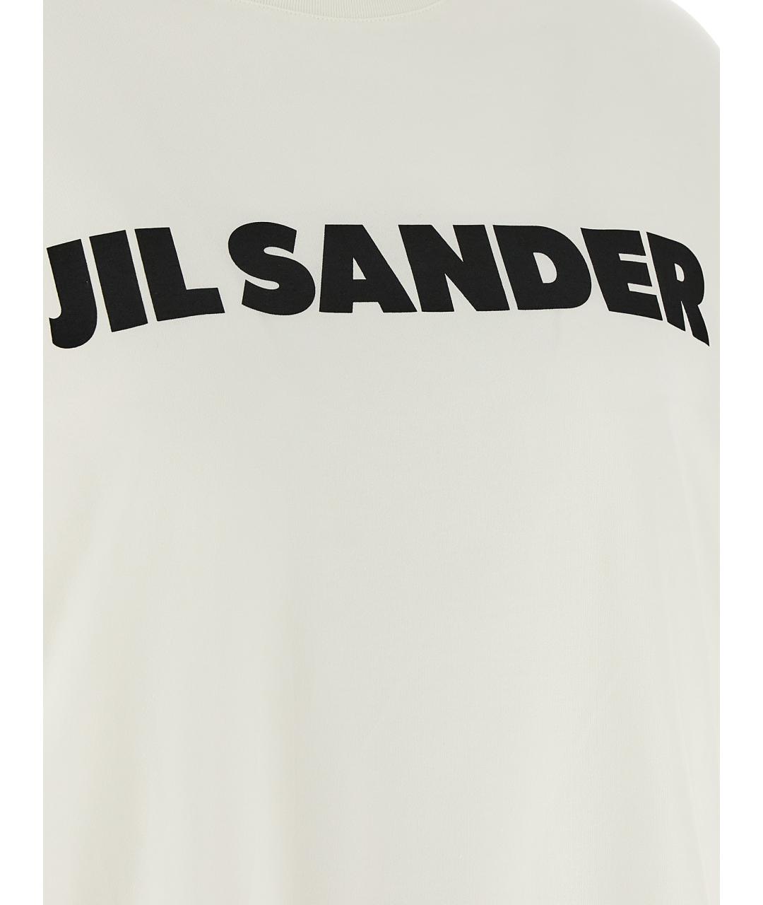 JIL SANDER Белая хлопковая футболка, фото 4