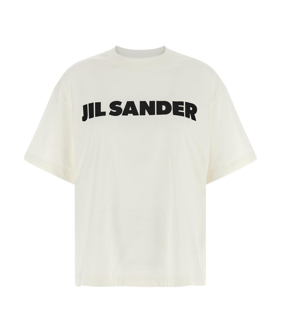 JIL SANDER Белая хлопковая футболка, фото 1
