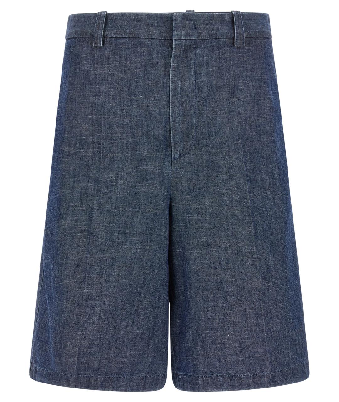 JIL SANDER Синие хлопковые шорты, фото 1
