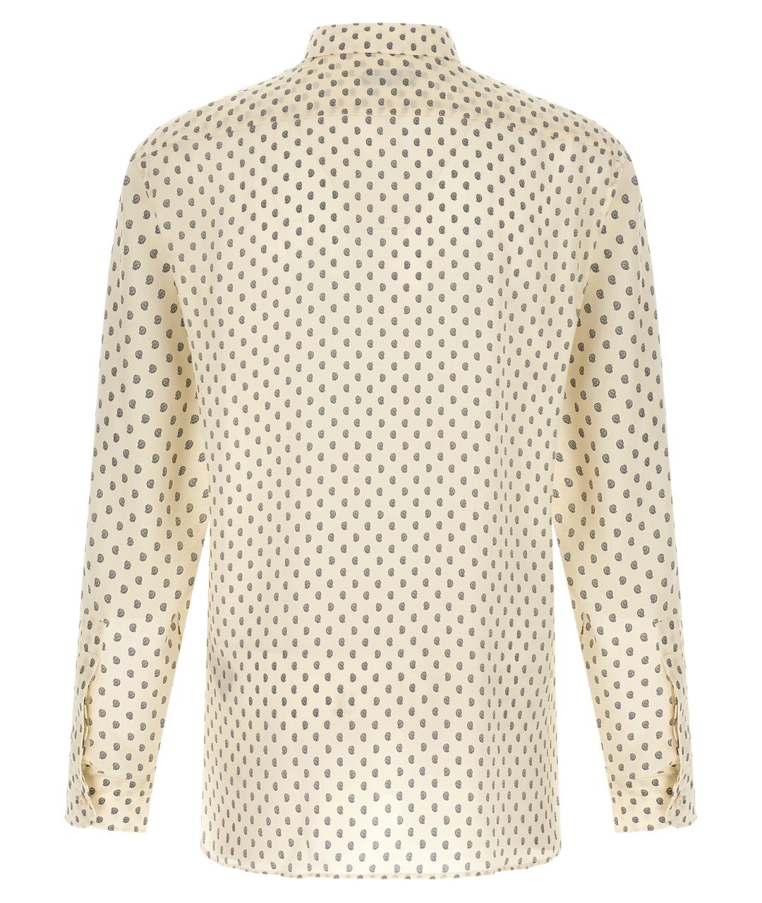 TOM FORD Бежевая шелковая кэжуал рубашка, фото 2