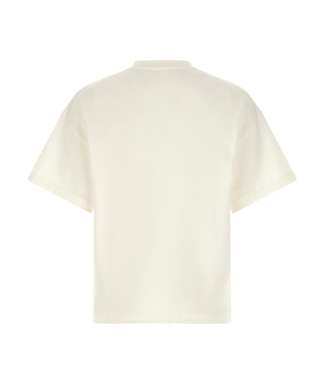 JIL SANDER Белая хлопковая футболка, фото 2