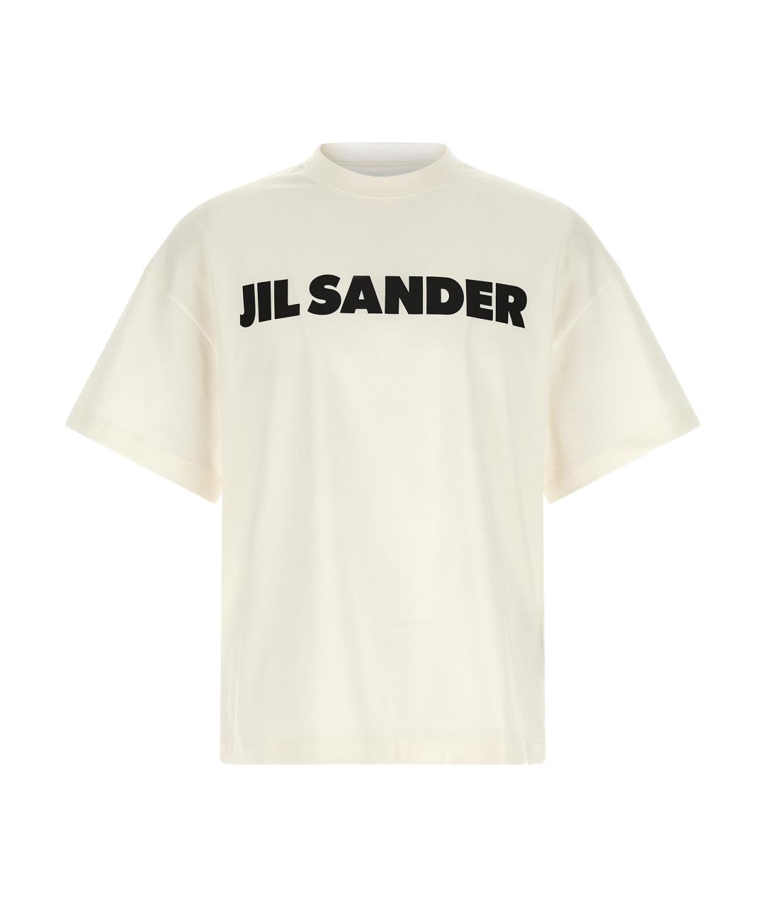 JIL SANDER Белая хлопковая футболка, фото 1