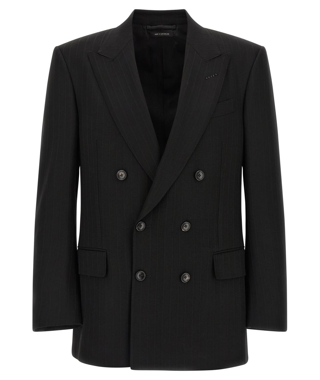 TOM FORD Черный шерстяной пиджак, фото 1