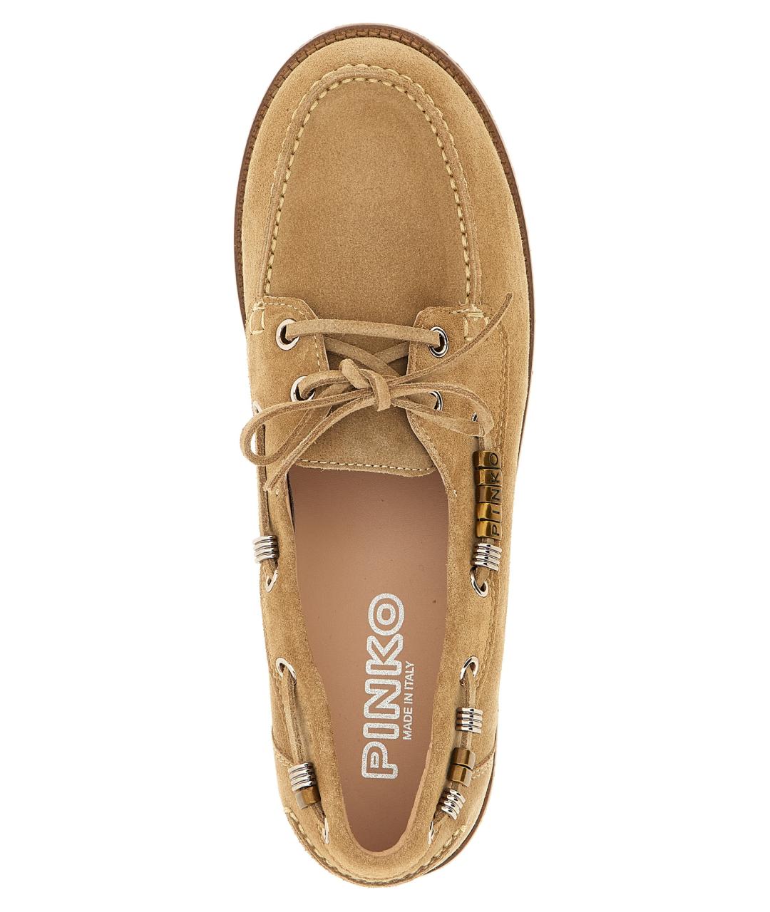 PINKO Бежевые замшевые лоферы, фото 4