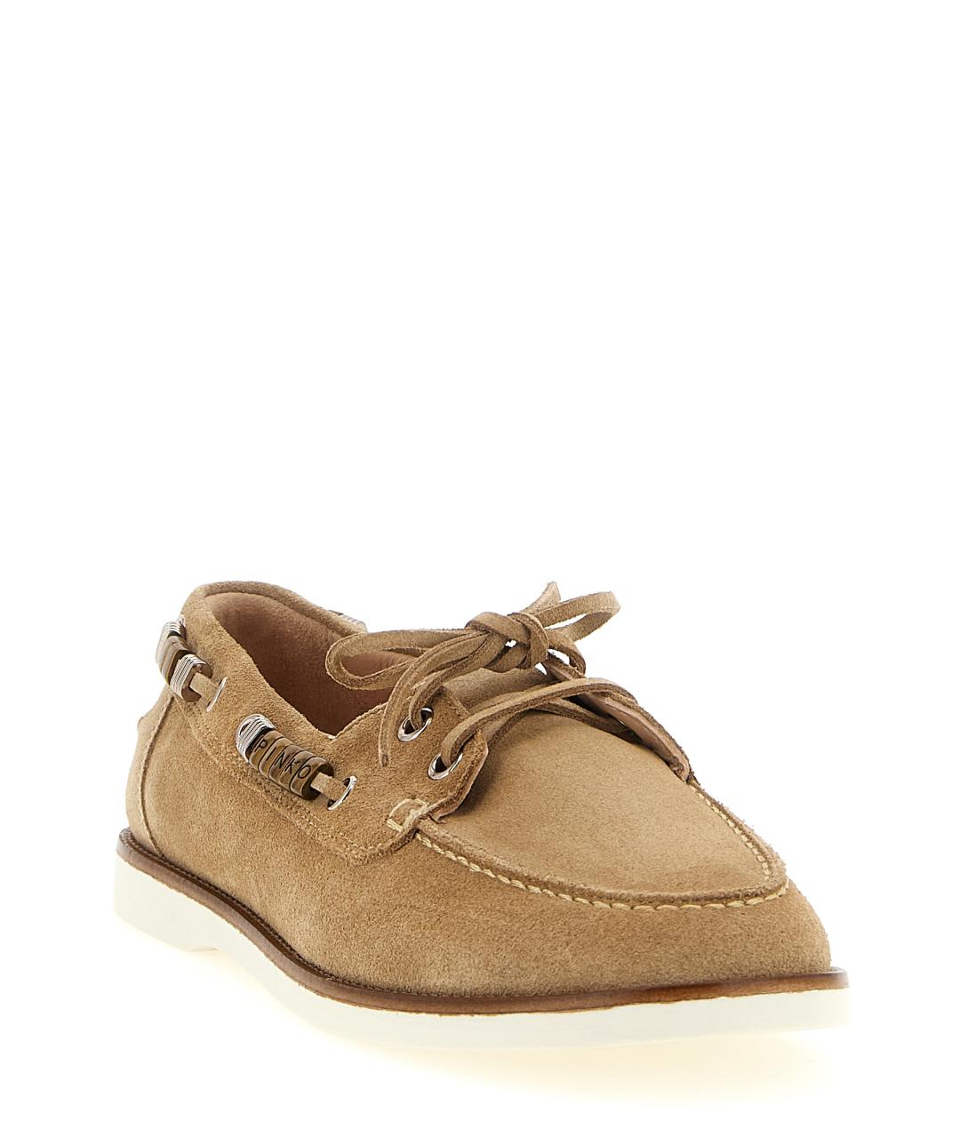 PINKO Бежевые замшевые лоферы, фото 2