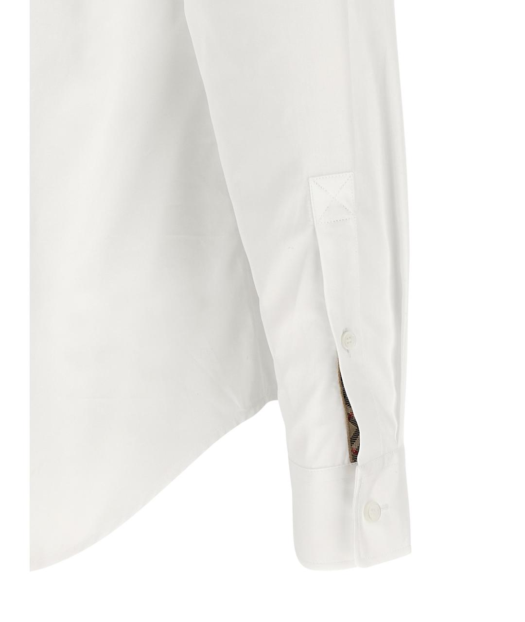 BURBERRY Белая хлопковая классическая рубашка, фото 4