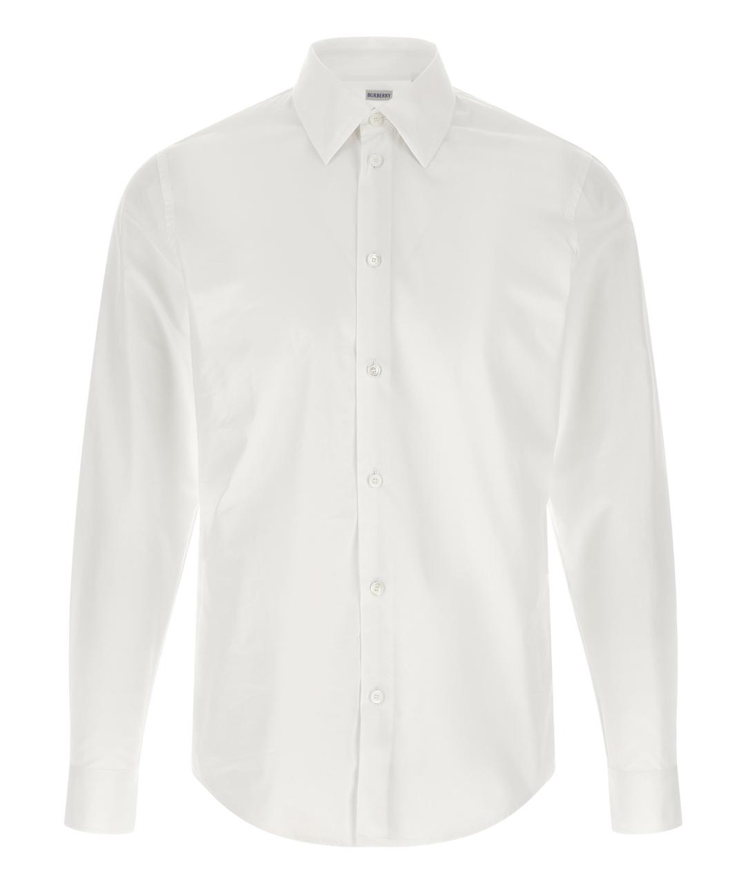 BURBERRY Белая хлопковая классическая рубашка, фото 1