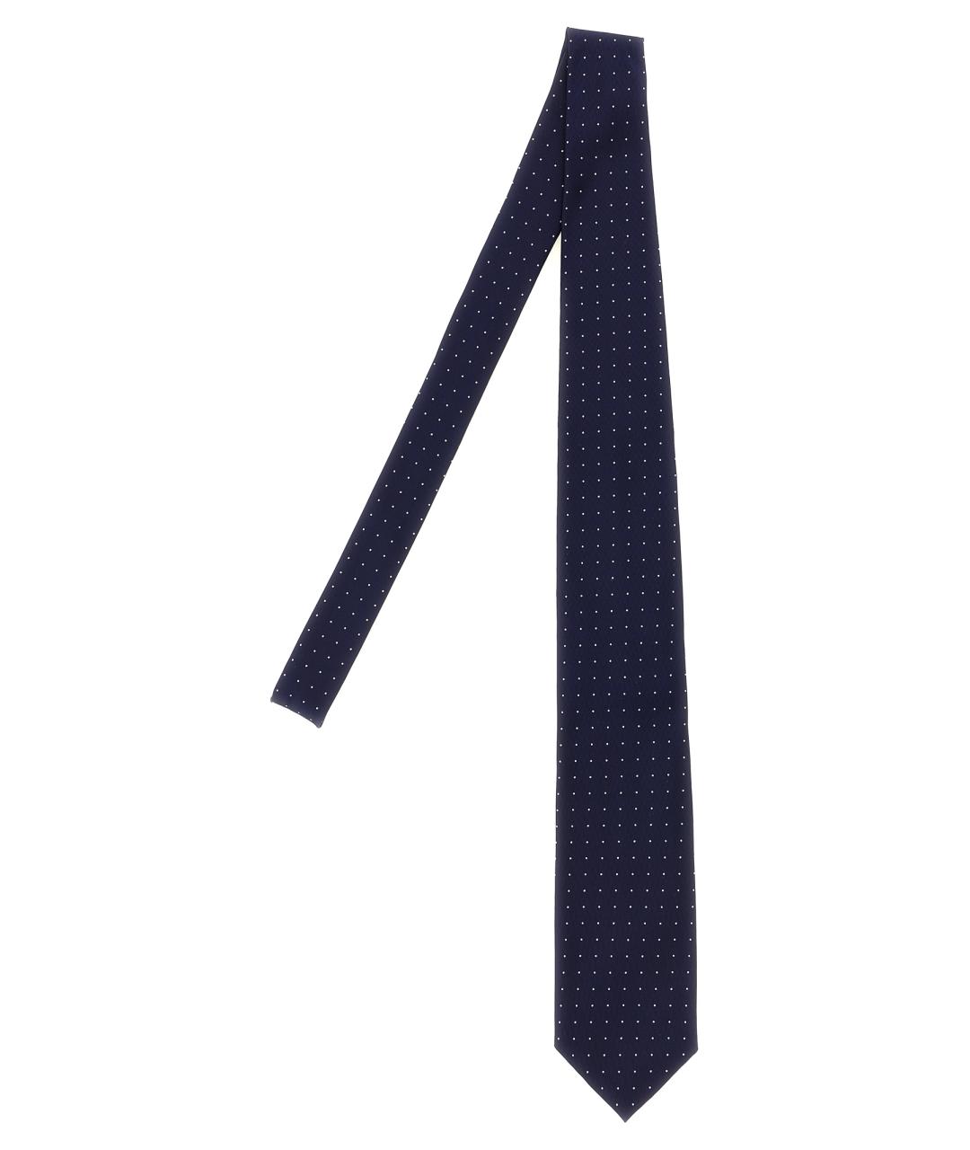 TOM FORD Синий шелковый галстук, фото 1