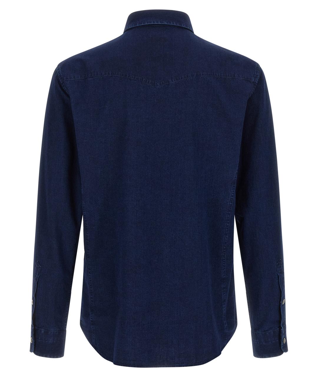 TOM FORD Синяя хлопковая кэжуал рубашка, фото 2