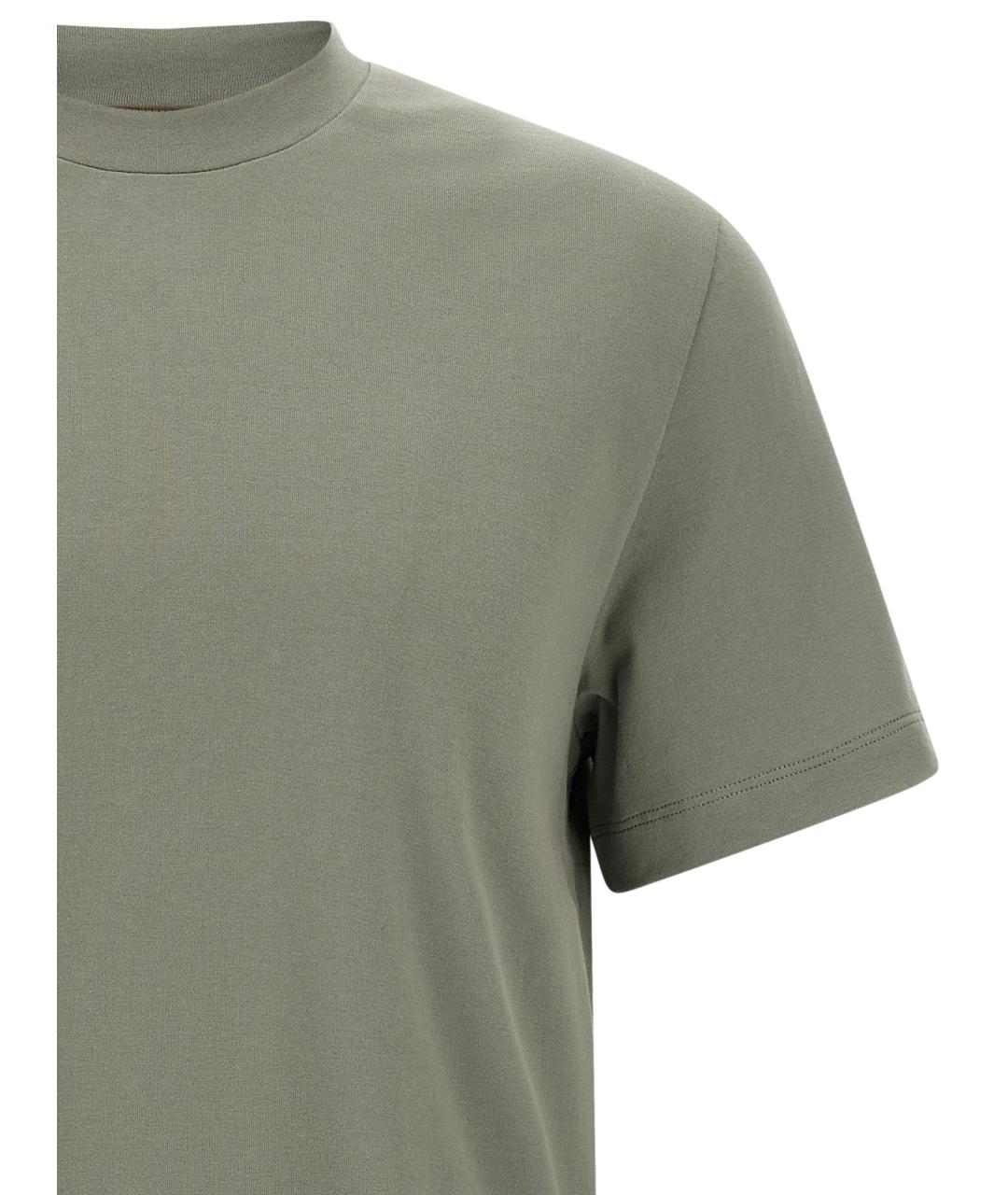 BRIONI Зеленая хлопковая футболка, фото 3