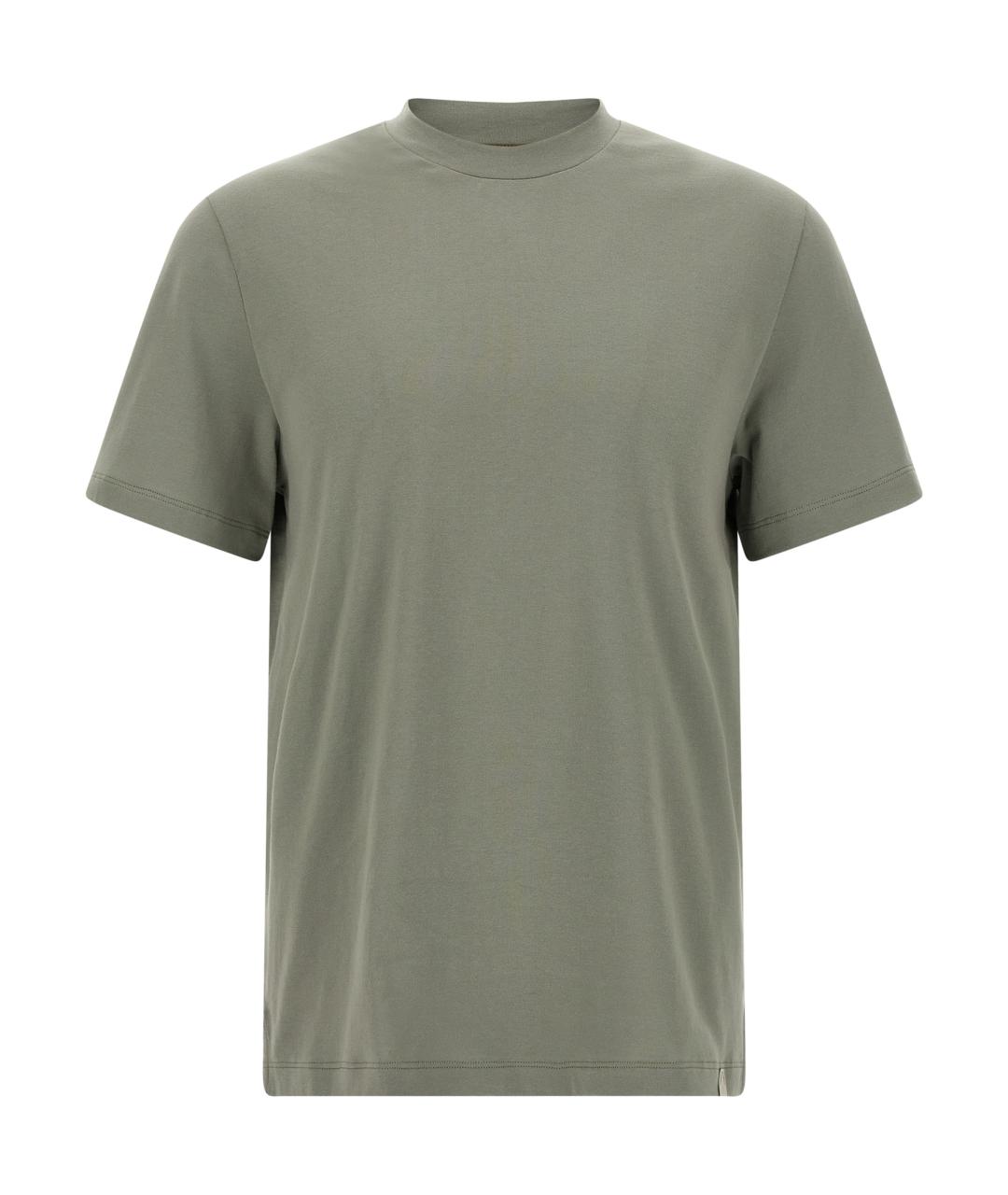 BRIONI Зеленая хлопковая футболка, фото 1