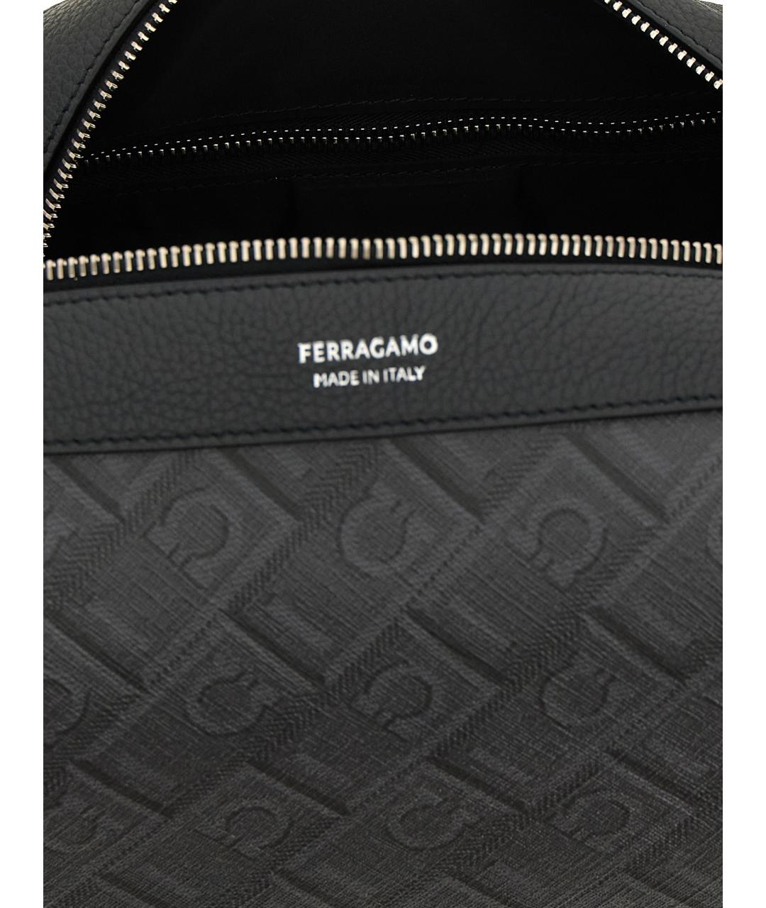 FERRAGAMO Черная барсетка, фото 4